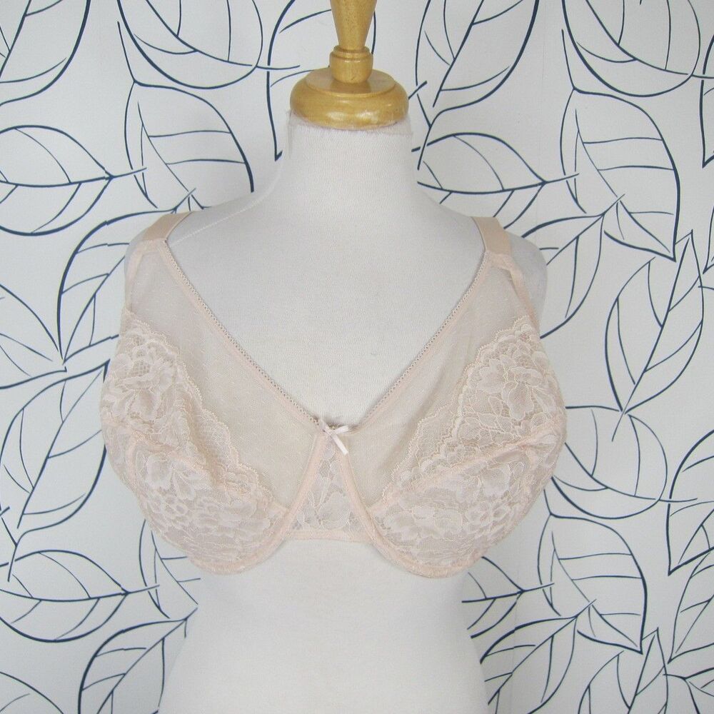 HSIA Women's Bra Blush Pink Size 38I Lace Underwire Full Coverage